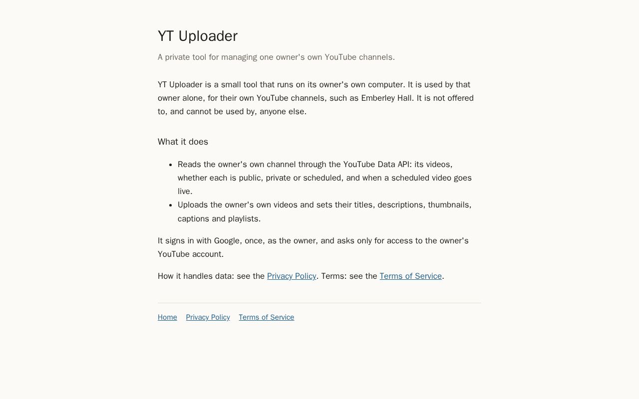 Preview of Yt Uploader