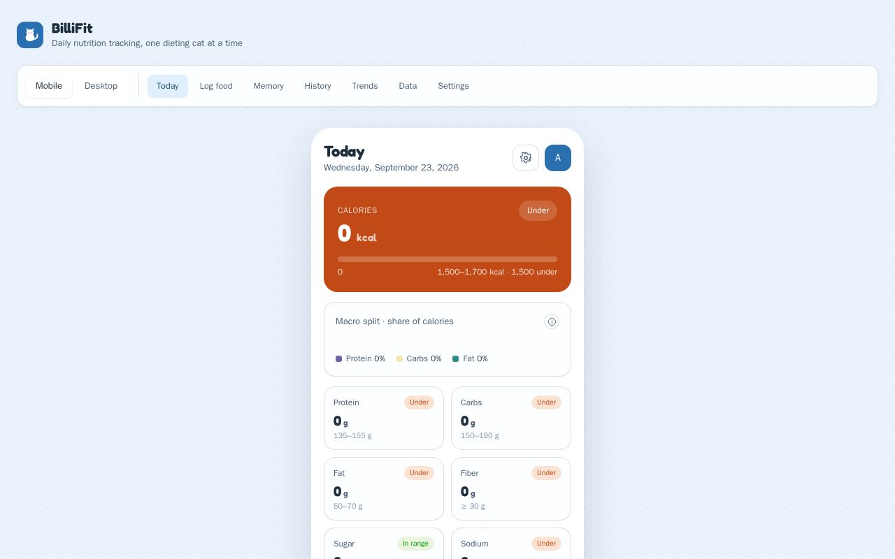 Preview of BilliFit