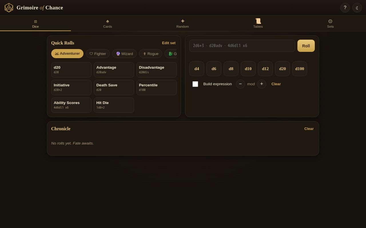 Preview of Grimoire Of Chance