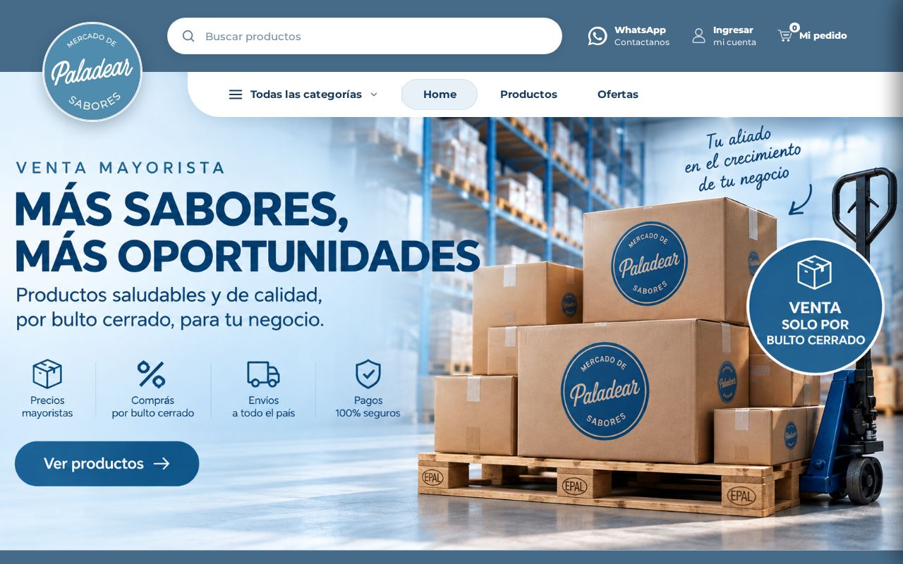 Preview of Tester aislado para el rediseño de Paladear Distribuidora