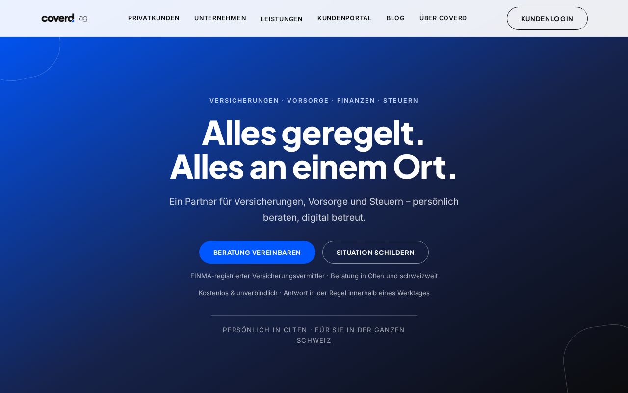 Preview of Covert Ag Website