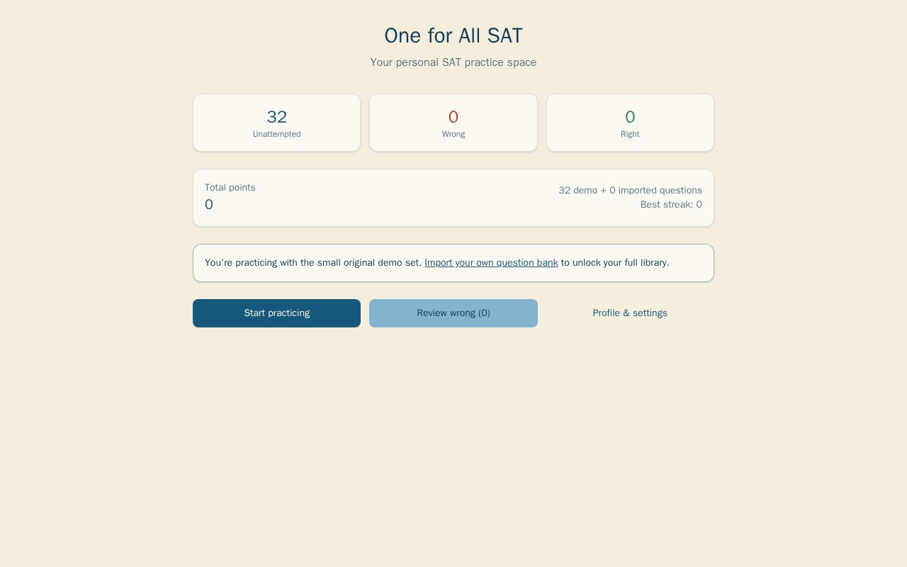 Preview of One For All Sat