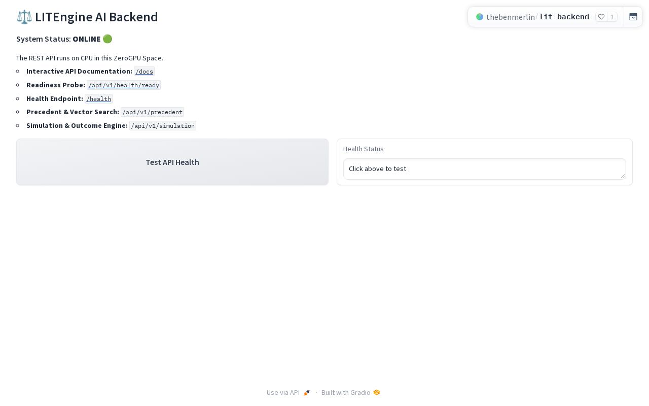 Preview of LITEngine Backend