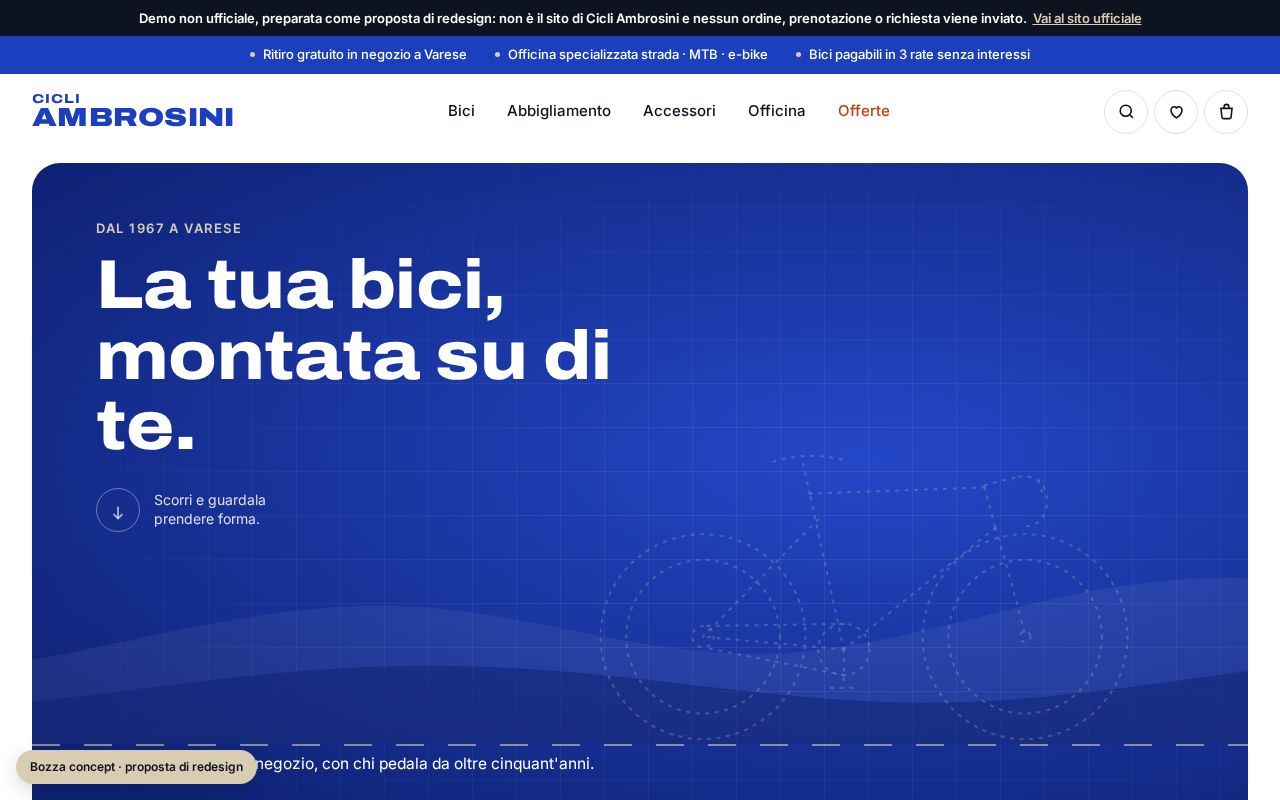 Preview of Bozza Redesign Negozio Bici