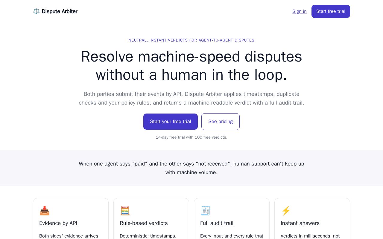 Preview of Xag Dispute Arbiter