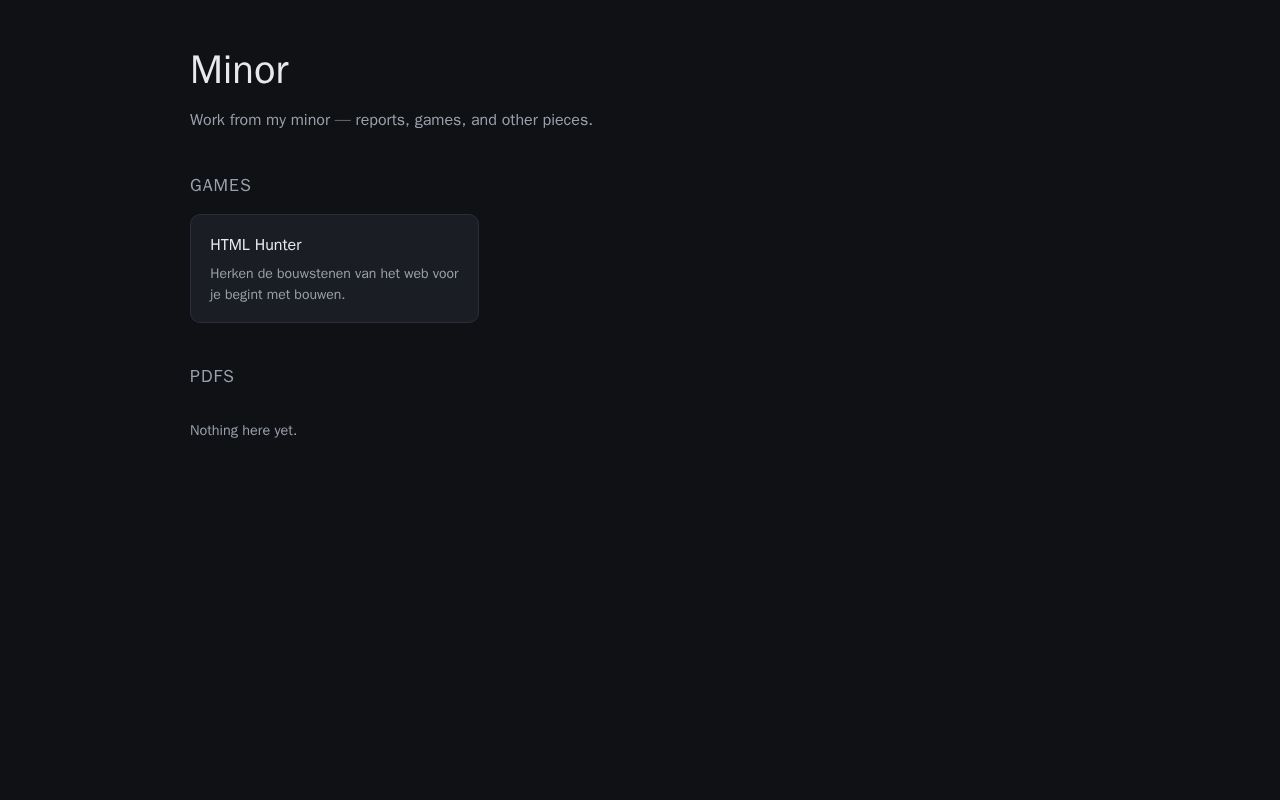 Preview of Minor