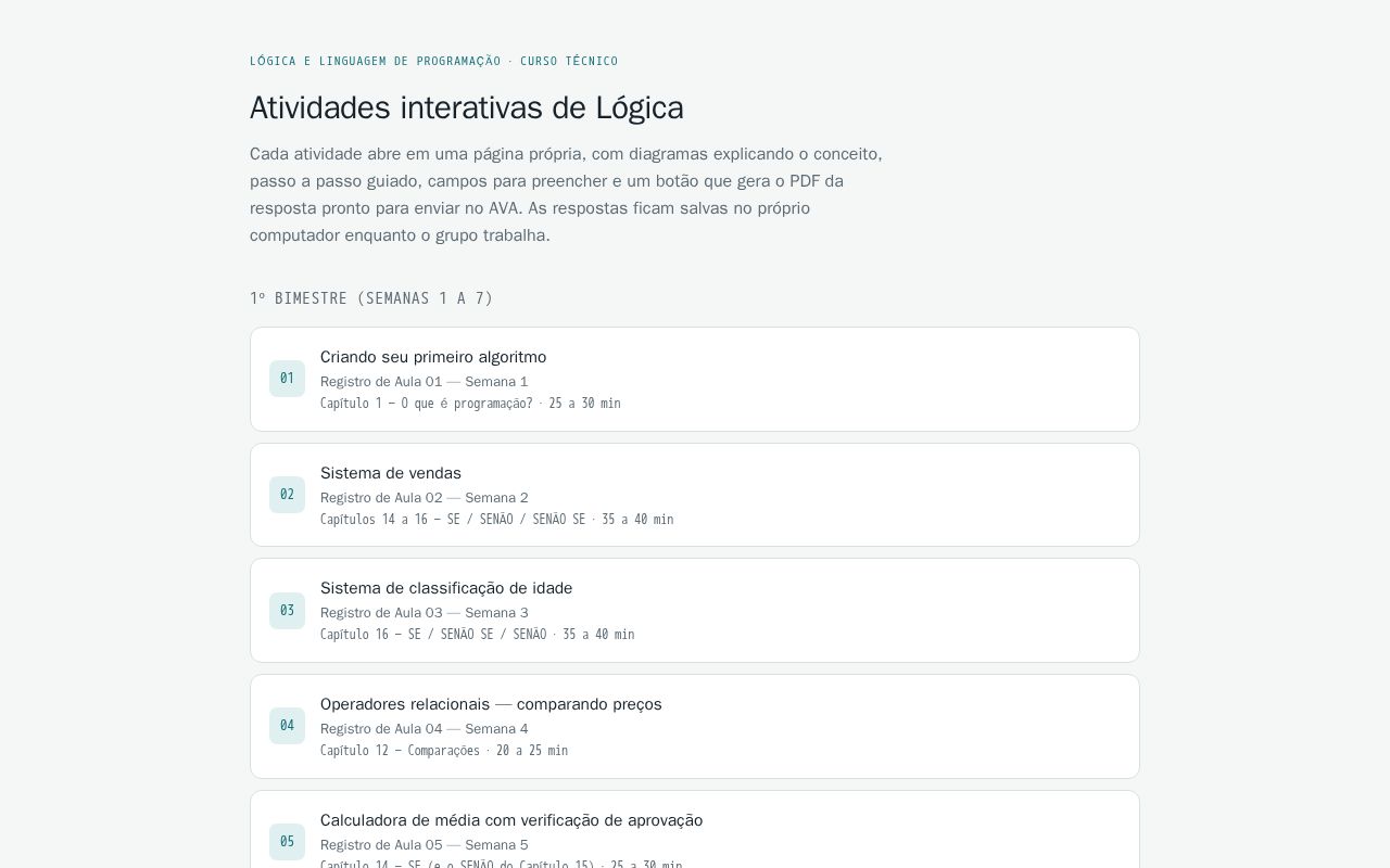 Preview of Atividades Interativas Logica