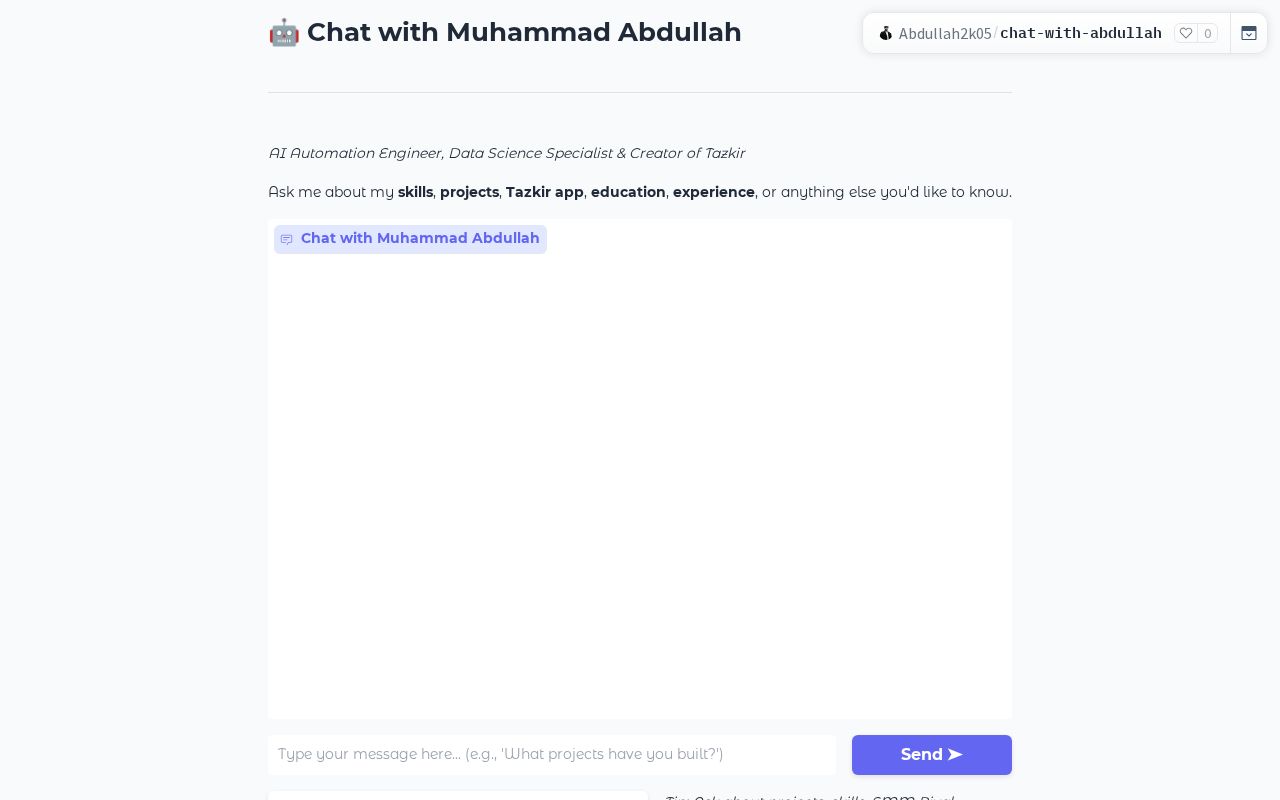 Preview of Chat With Abdullah