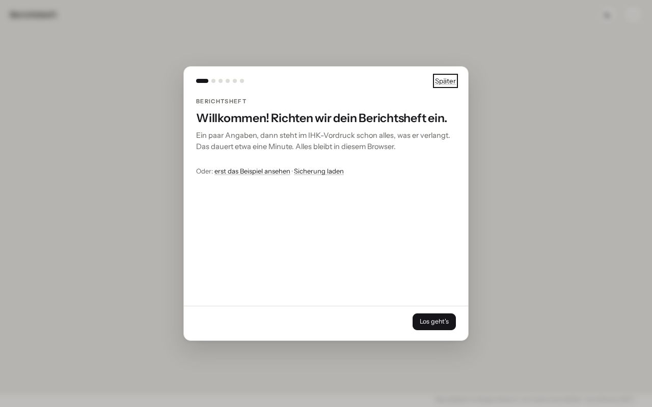 Preview of Ausbildungs Berichtsheft