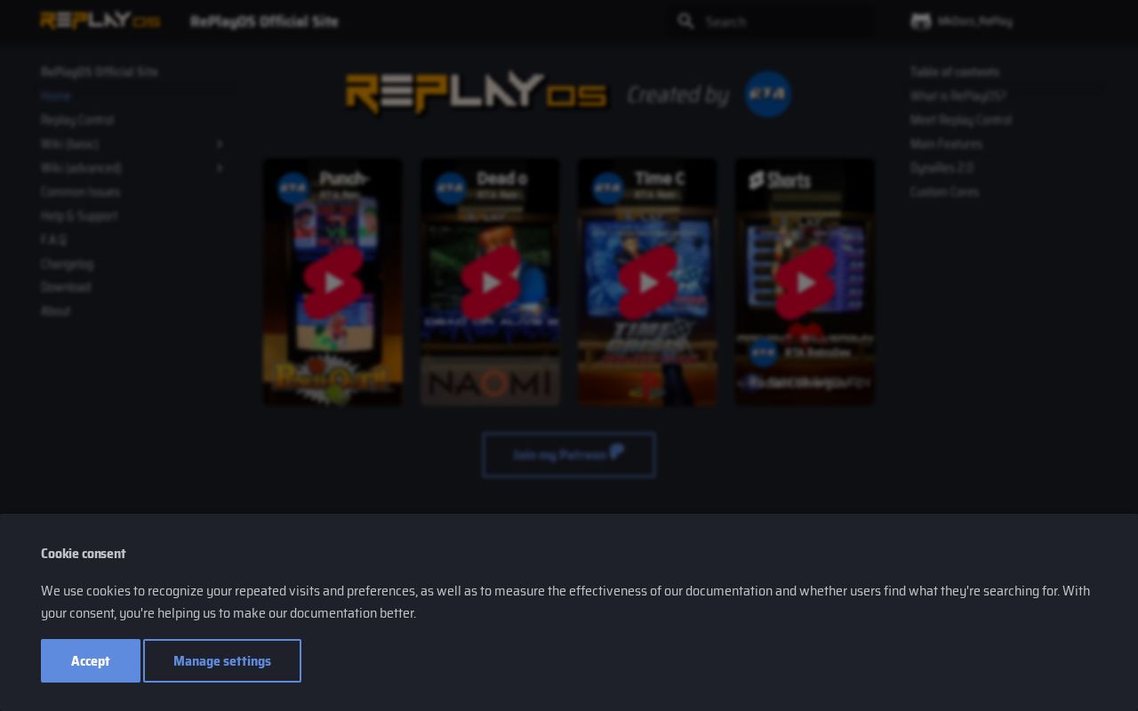 Preview of RePlayOS Official Site