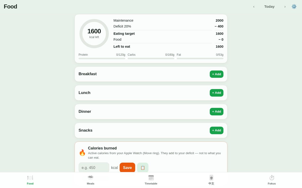 Preview of Food App
