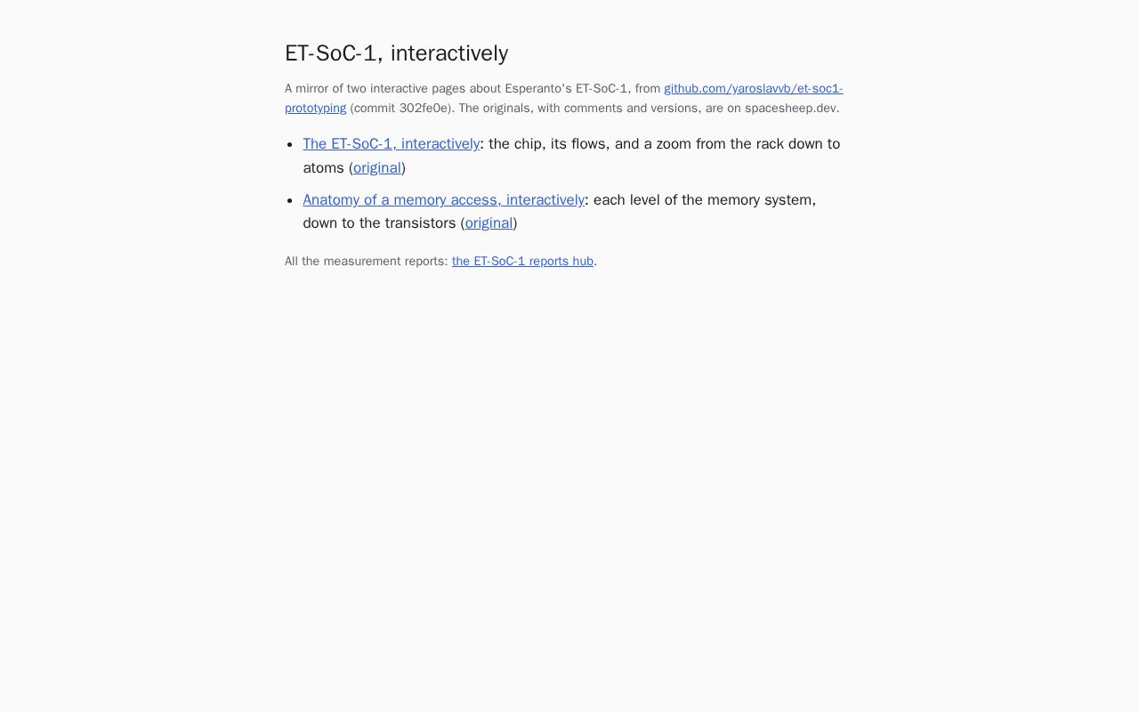Preview of Et Soc1 Prototyping