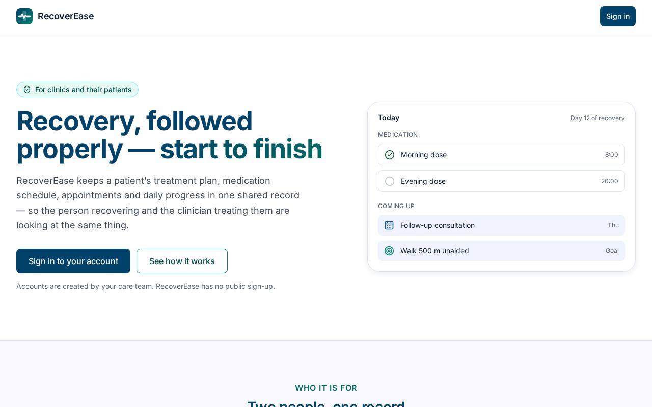 Preview of RecoverEase