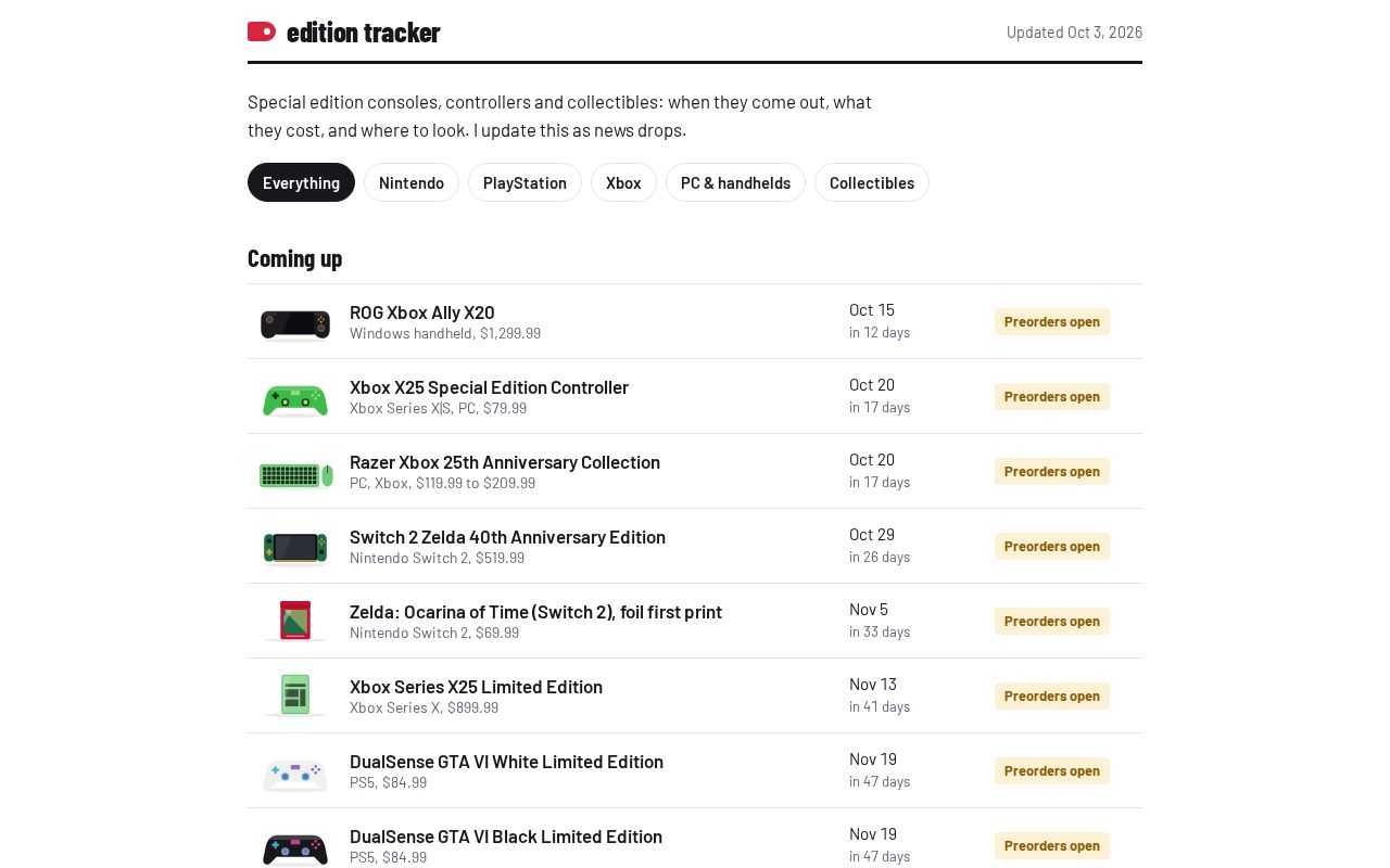 Preview of EditionTracker