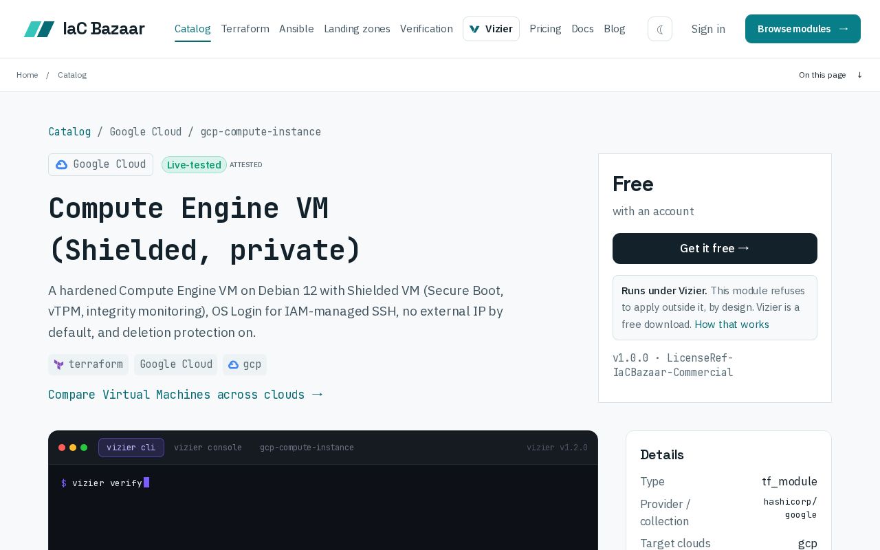 Preview of Terraform Google Compute Instance