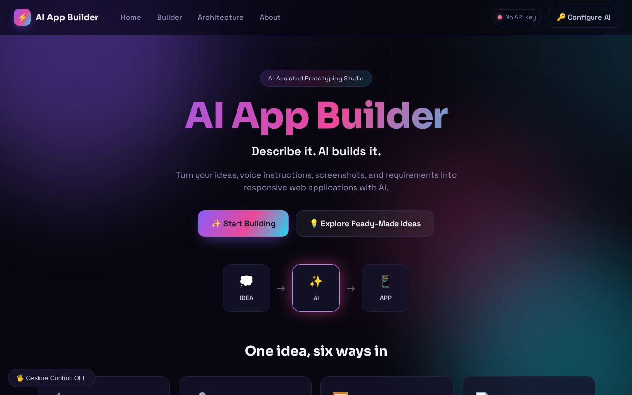 Preview of AI App Builder