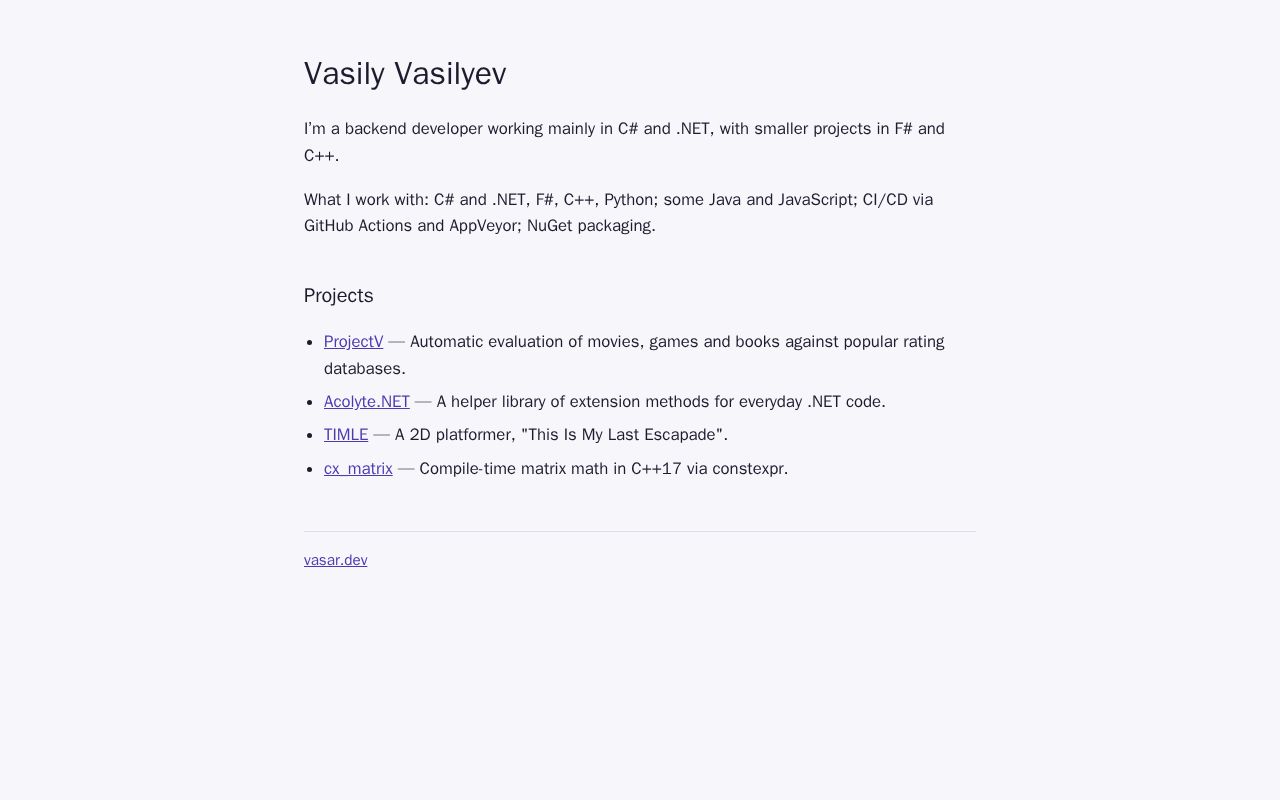 Preview of Vasar007 Github Io