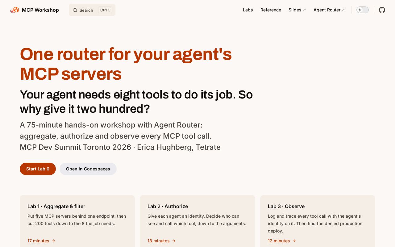 Preview of Agent Router Mcp Workshop
