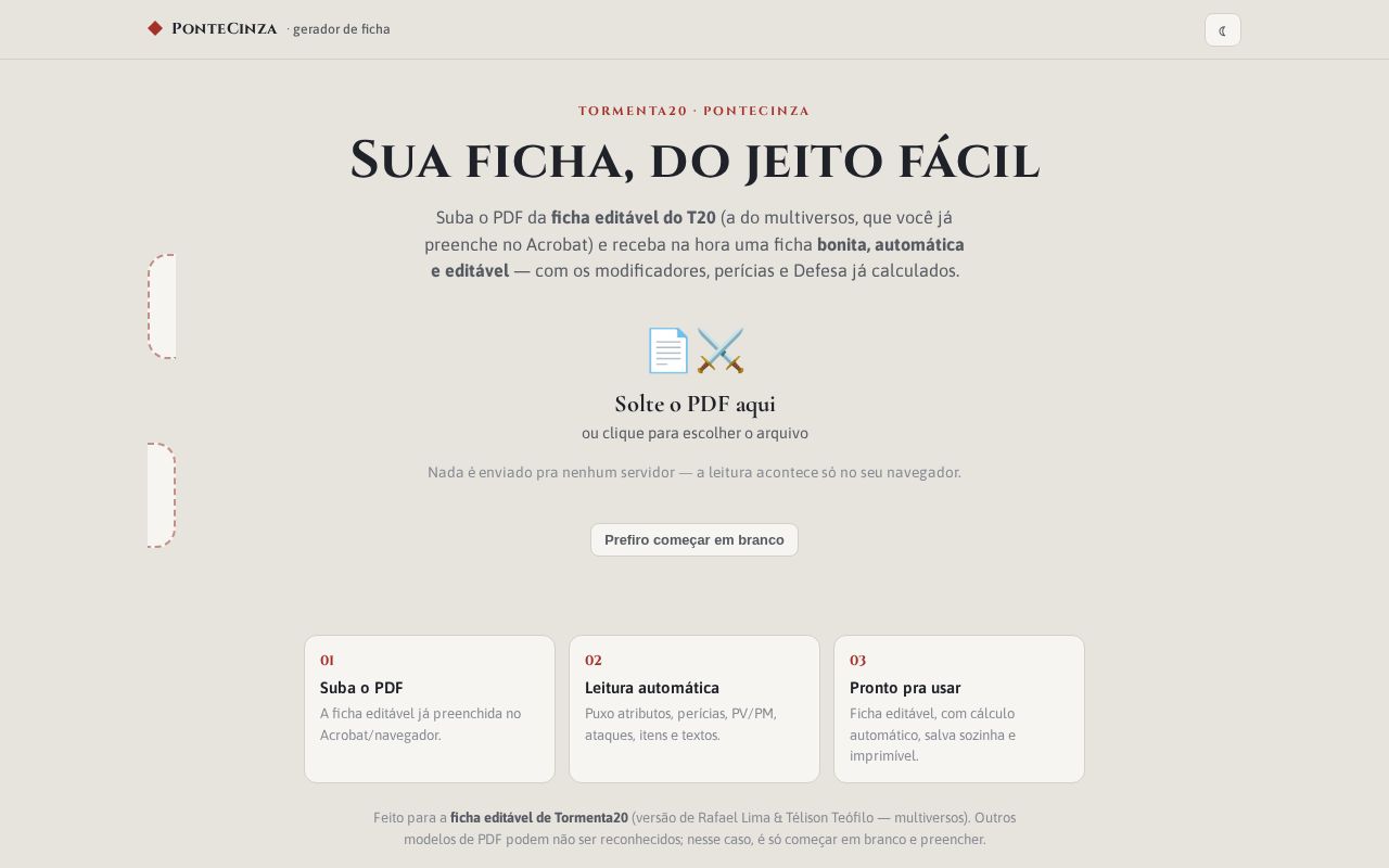 Preview of Gerador de Ficha T20