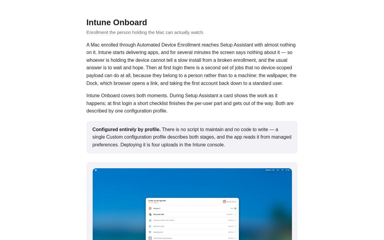 Preview of IntuneOnboard