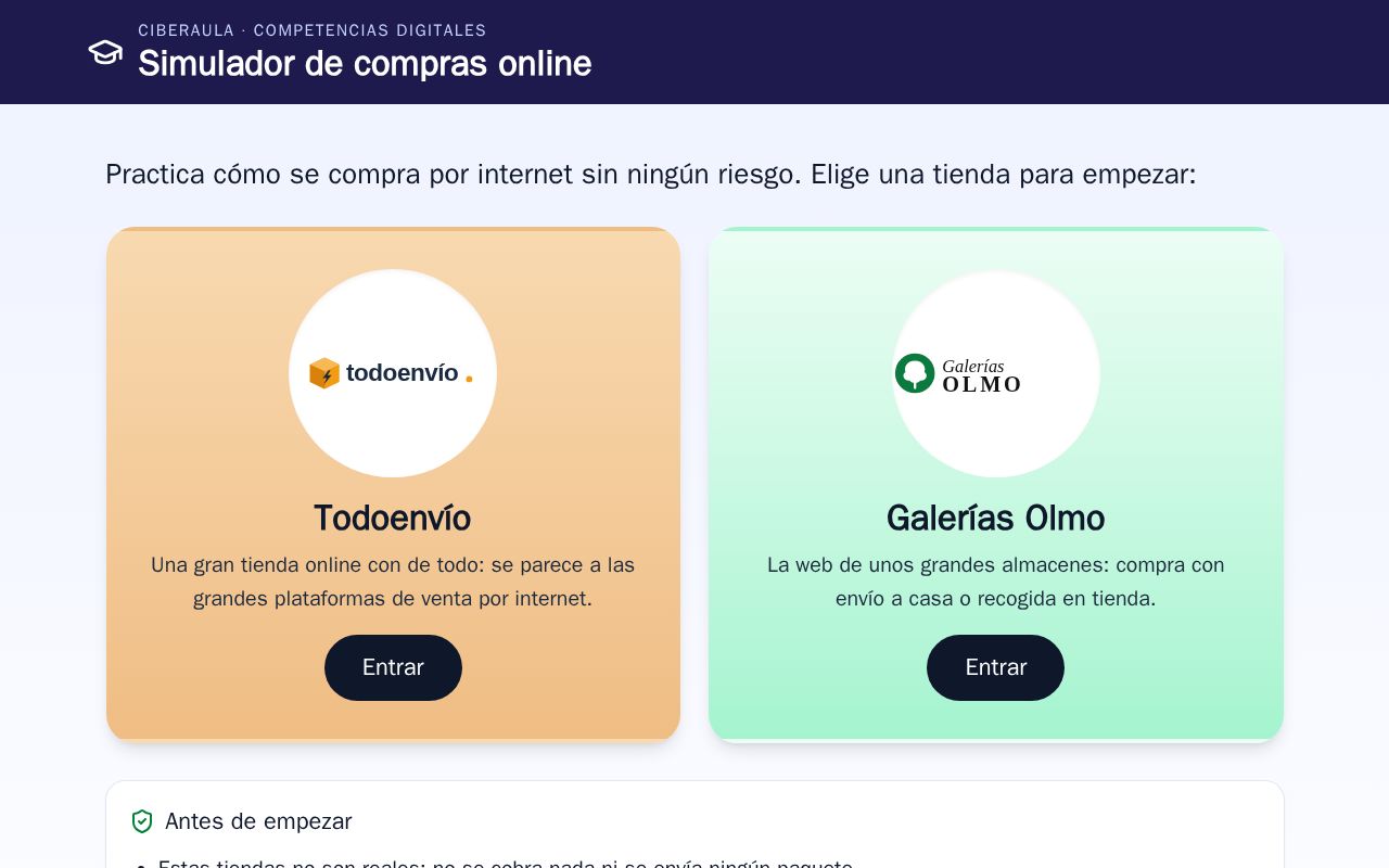 Preview of Simulador Compras