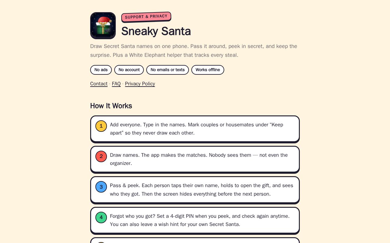 Preview of Sneakysanta Site