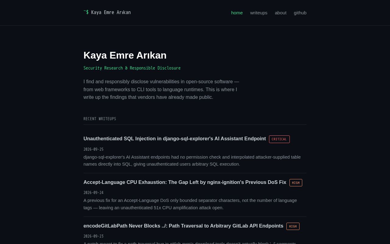 Preview of Security research writeups — kearikan.com