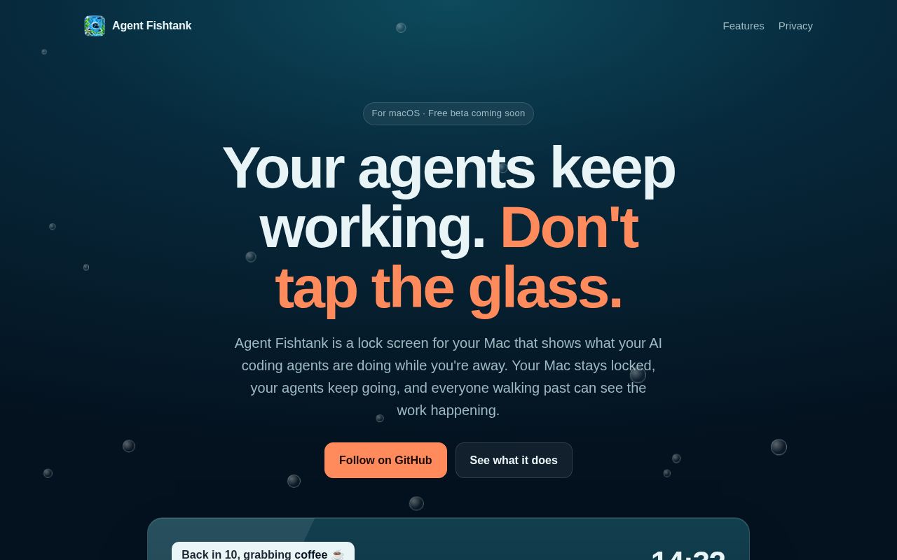 Preview of Agent Fishtank