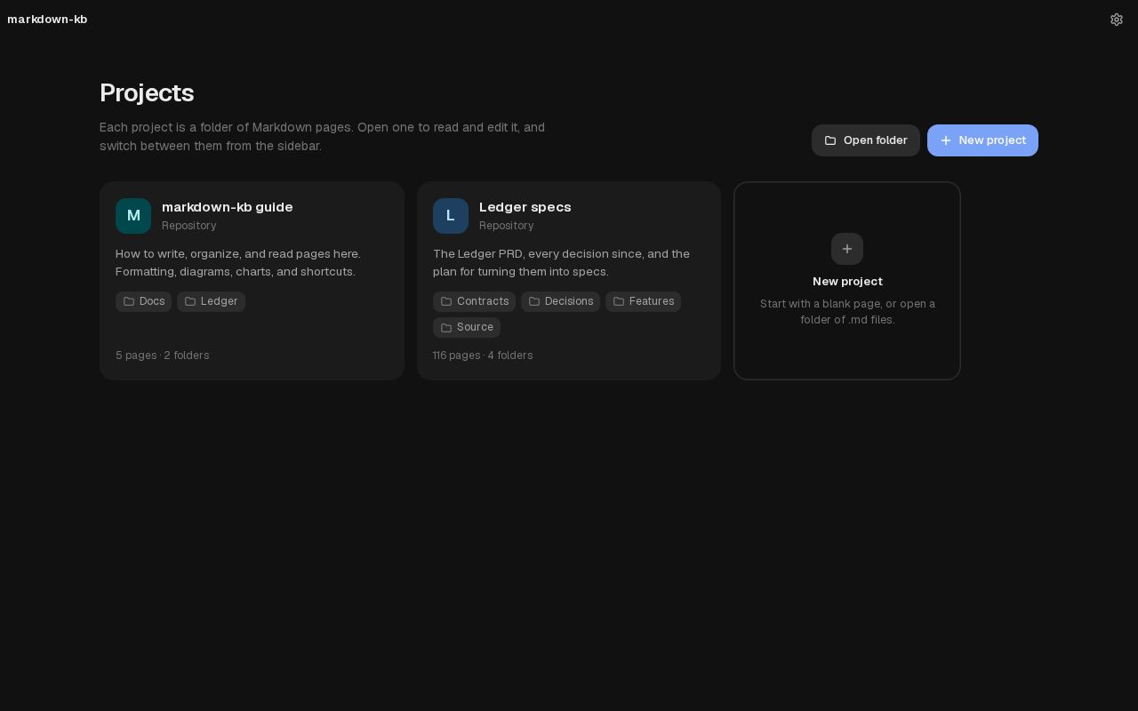 Preview of Markdown Knowledge Base