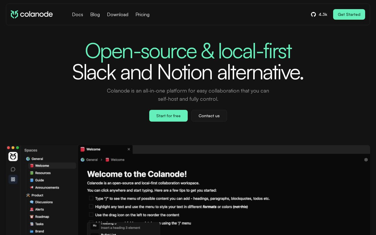 Preview of Colanode