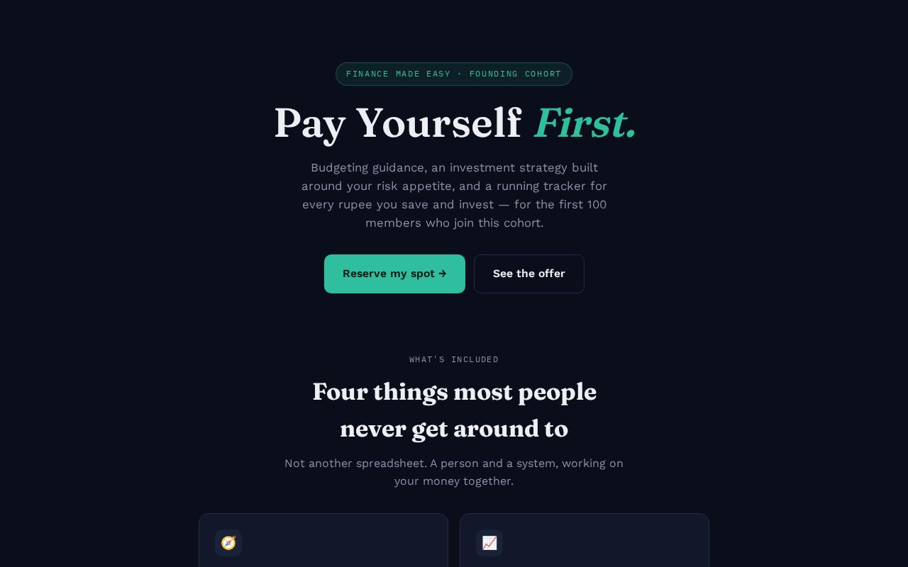 Preview of Pay Yourself First Landing