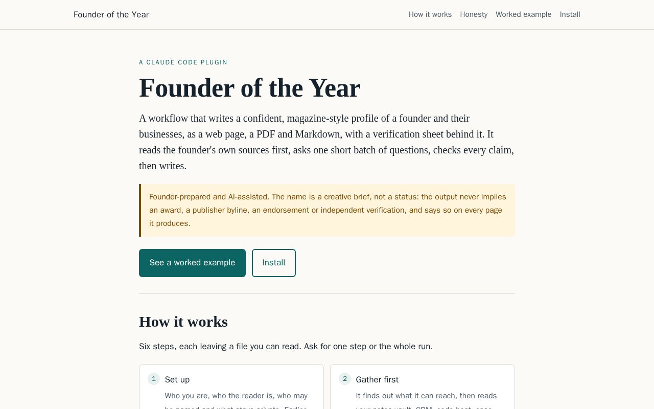 Preview of Founder Of The Year