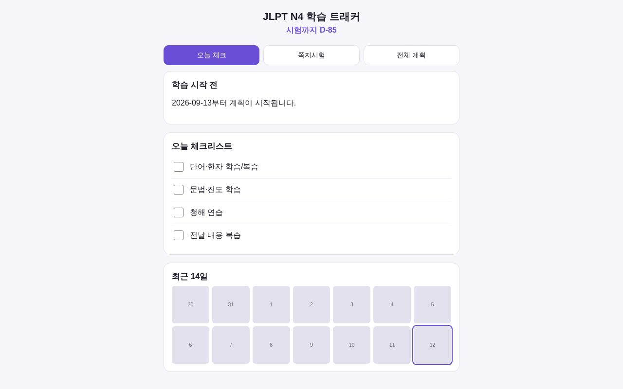 Preview of JLPT Traning