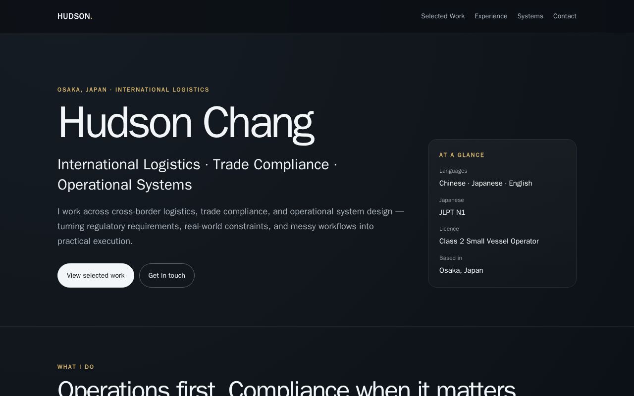 Preview of Hudson Professional Profile