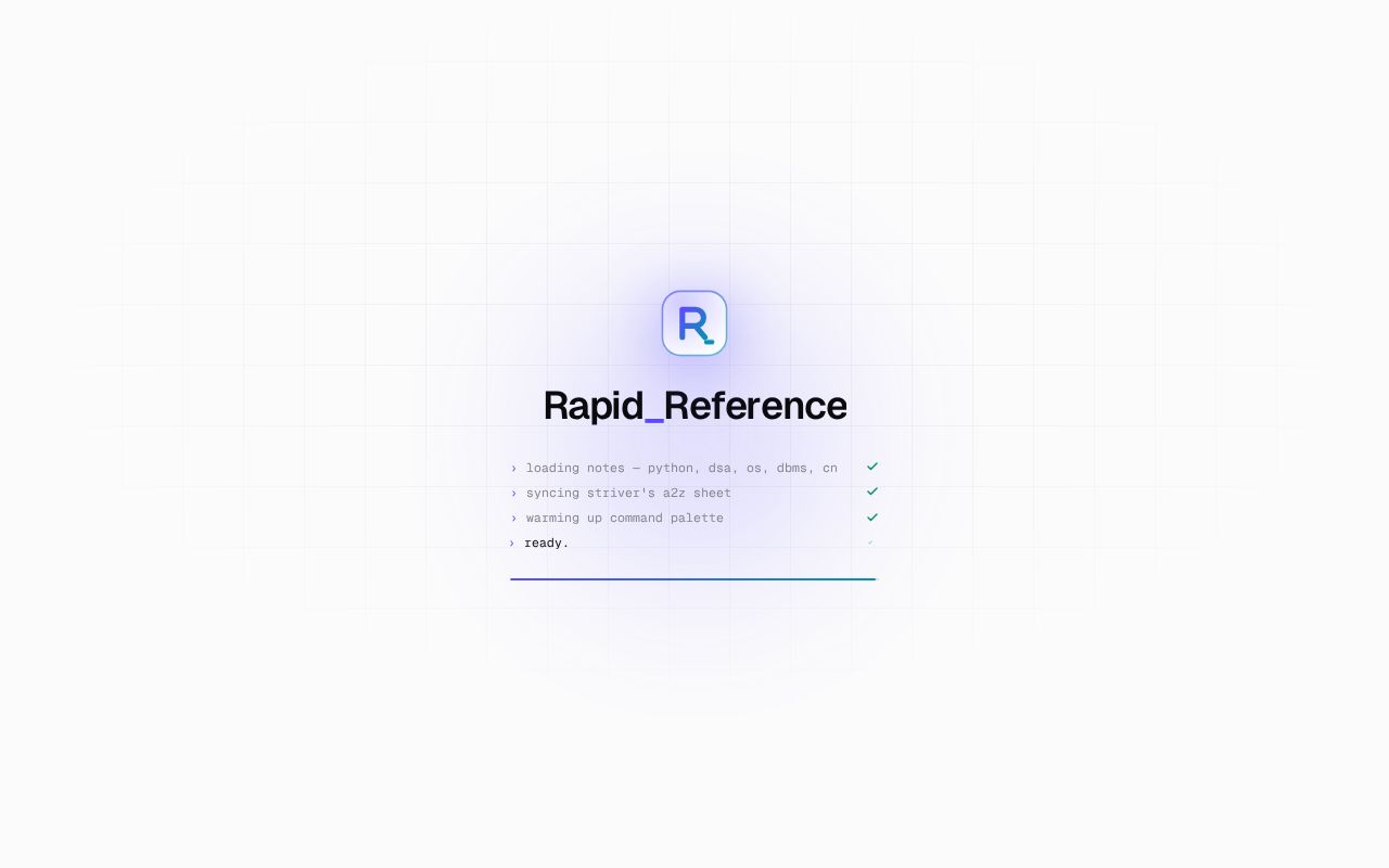 Preview of Rapid Reference