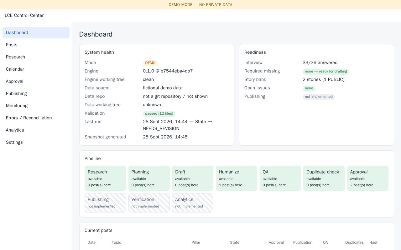 Preview of Linkedin Content Engine