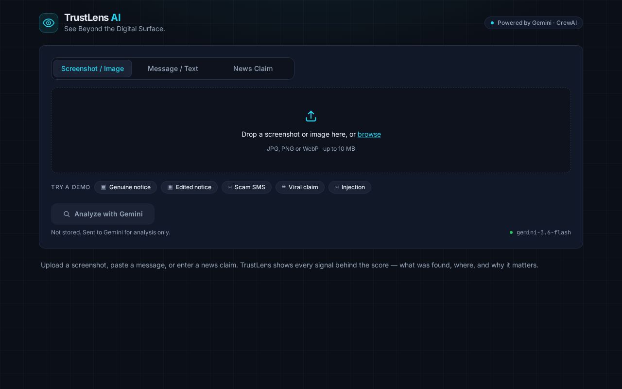 Preview of Trustlens Ai