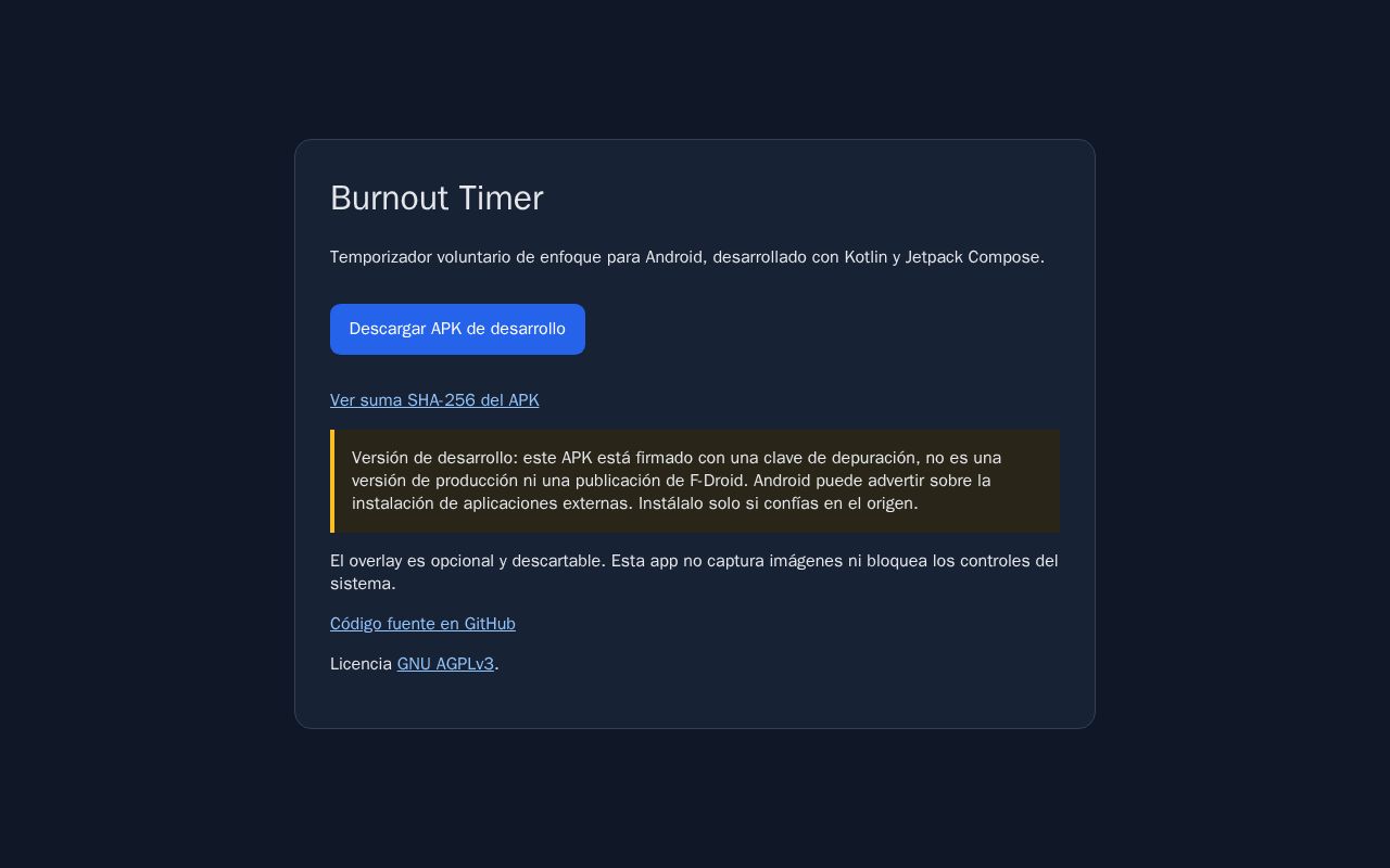 Preview of BurnoutTimer