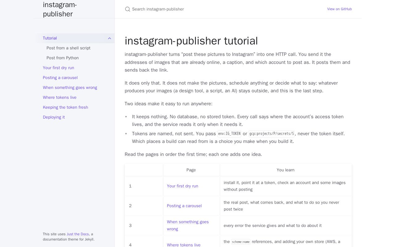 Preview of Instagram Publisher