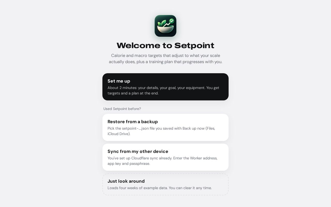 Preview of Setpoints