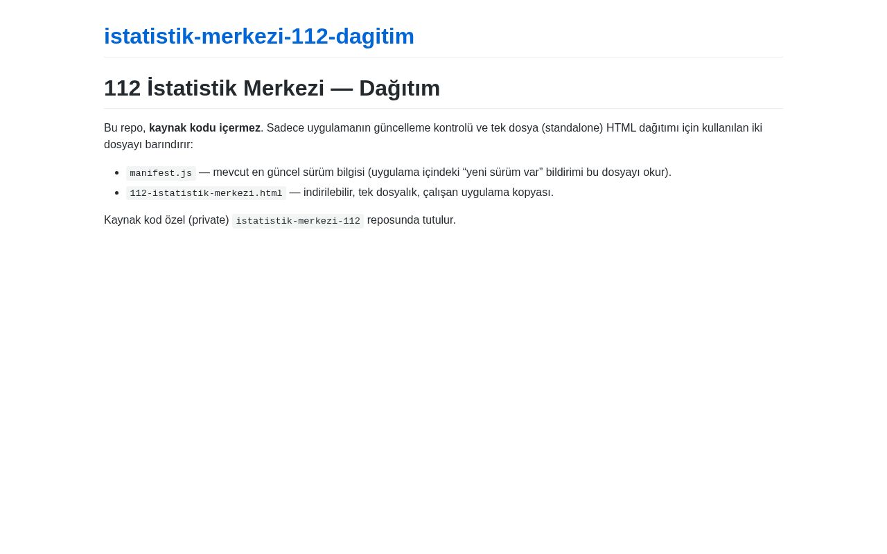 Preview of Istatistik Merkezi 112 Dagitim