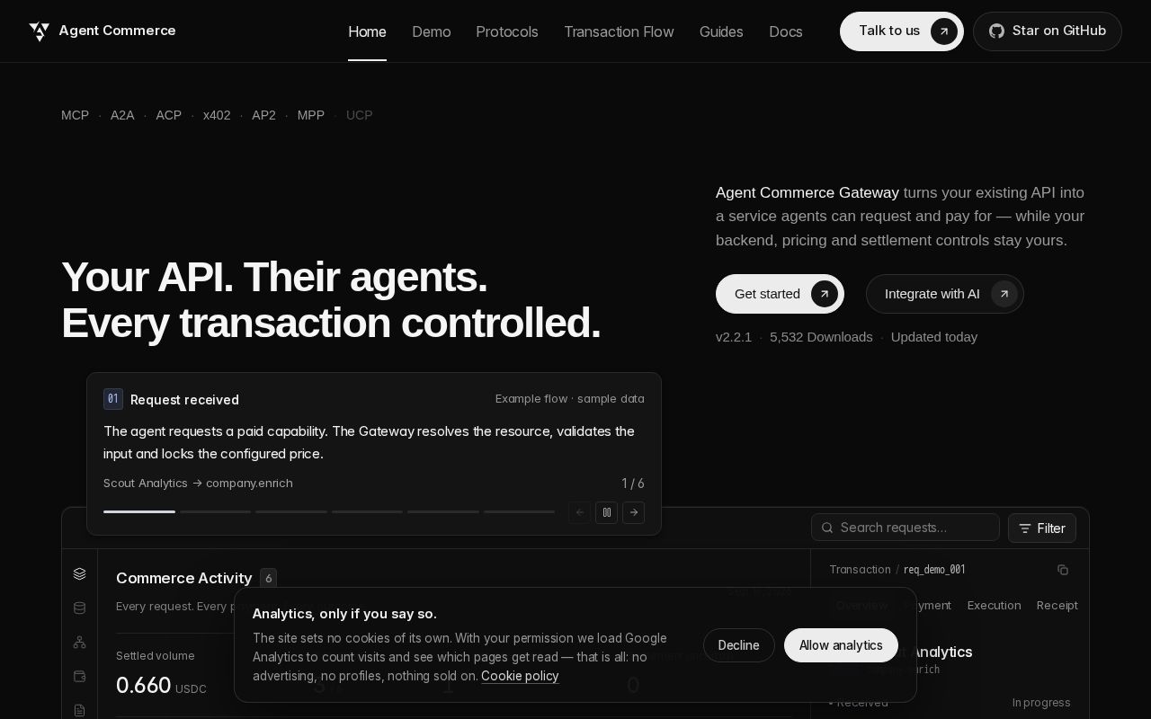 Preview of Agent Commerce Gateway