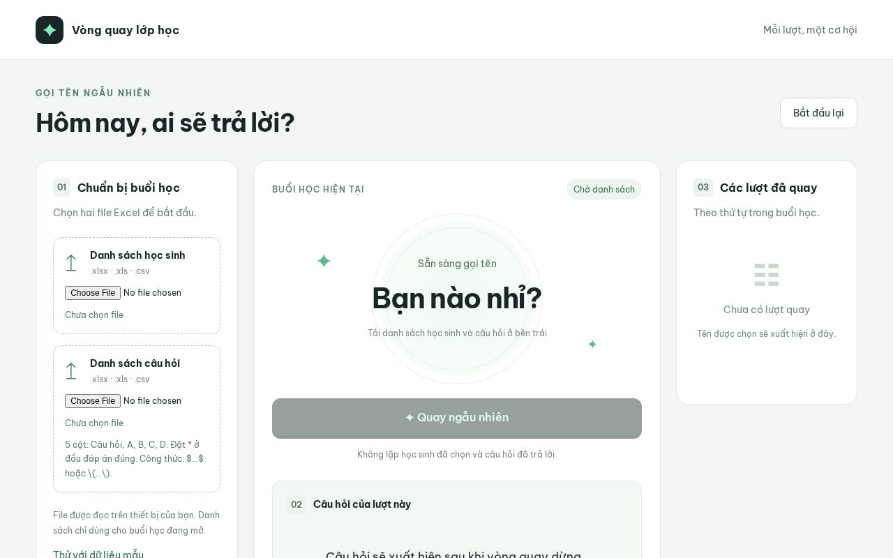 Preview of Classroom Random Picker