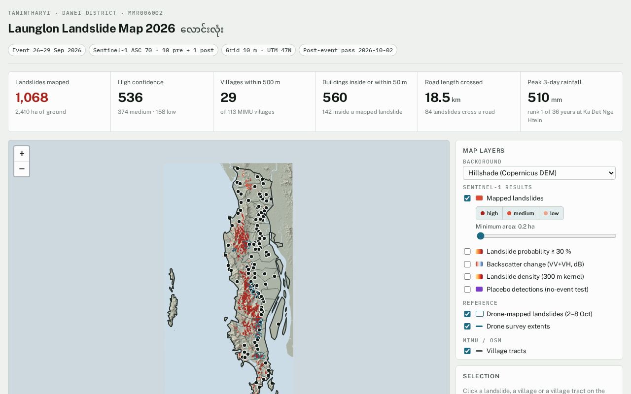 Preview of Launglon Landslide Map 2026