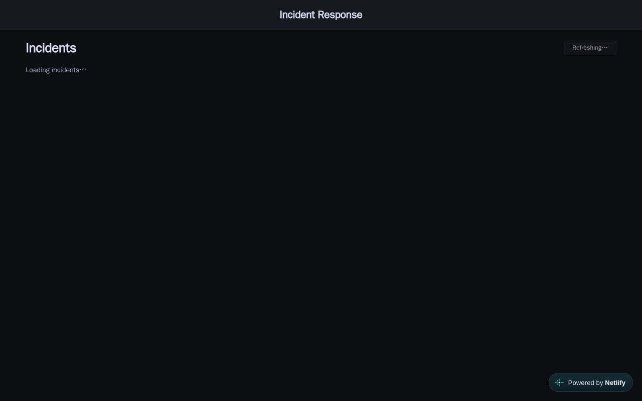 Preview of Incident Response Platform
