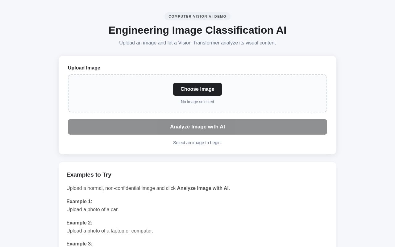 Preview of EngineeringImageClassificationAI