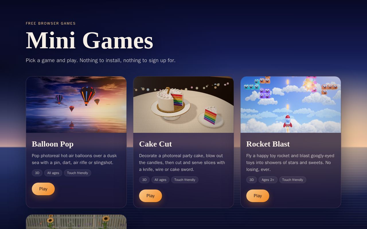 Preview of Mini Games