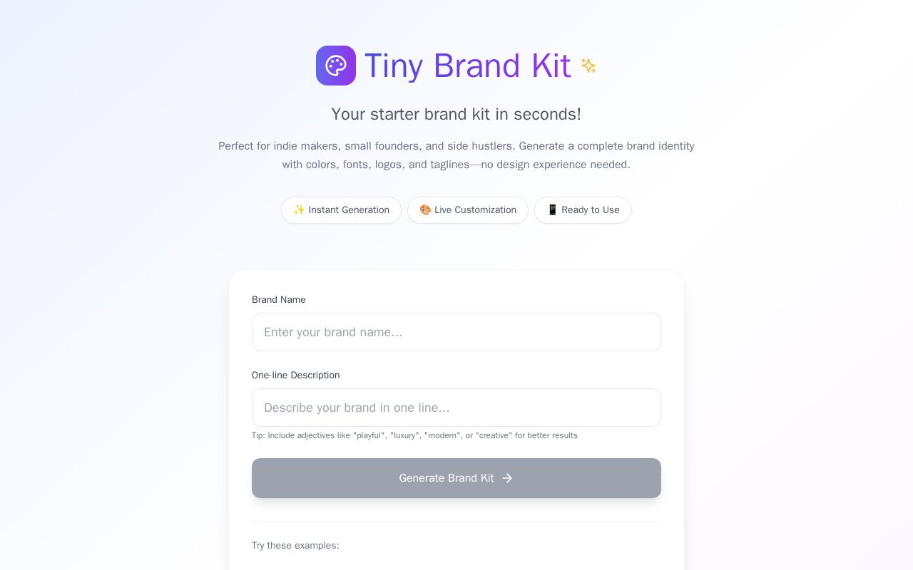 Preview of Tiny Brand Kit