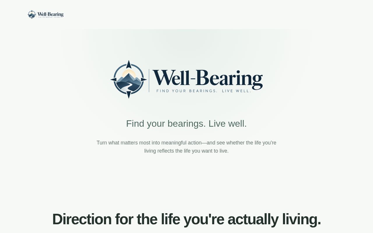 Preview of Wellbearing Website
