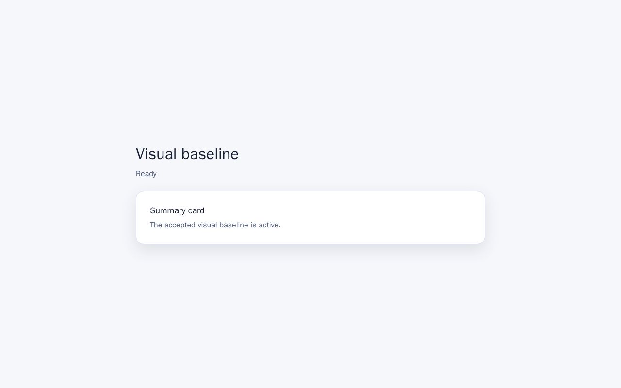 Preview of Visual baseline fixture